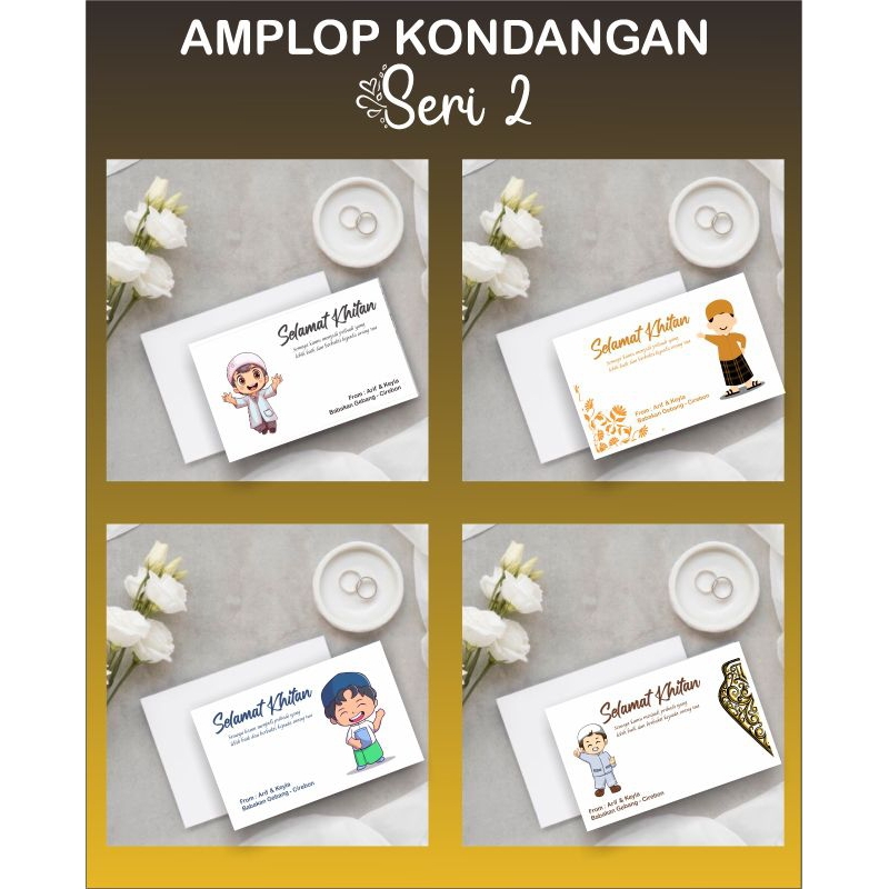 

Amplop Kondangan khitanan / Amplop Sumbangan / Cetak nama amplop / Amplop custom / Per 100 pcs