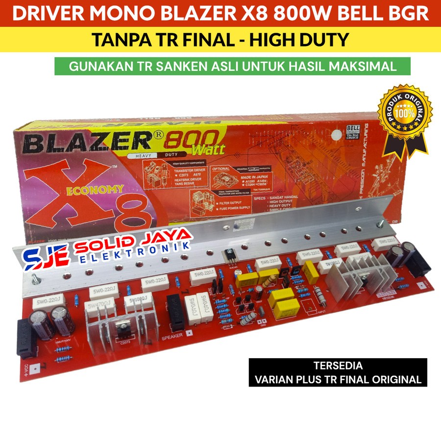 KIT DRIVER POWER BLAZER X8 800W MONO ECONOMY TANPA TR FINAL KIT UNTUK TR SANKEN 800 WATT 800 W