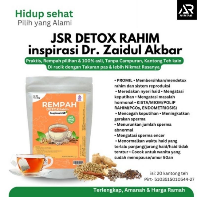 

REMPAH DETOX RAHIM ISI 20 KANTONG ALA JSR ZAIDUL AKBAR