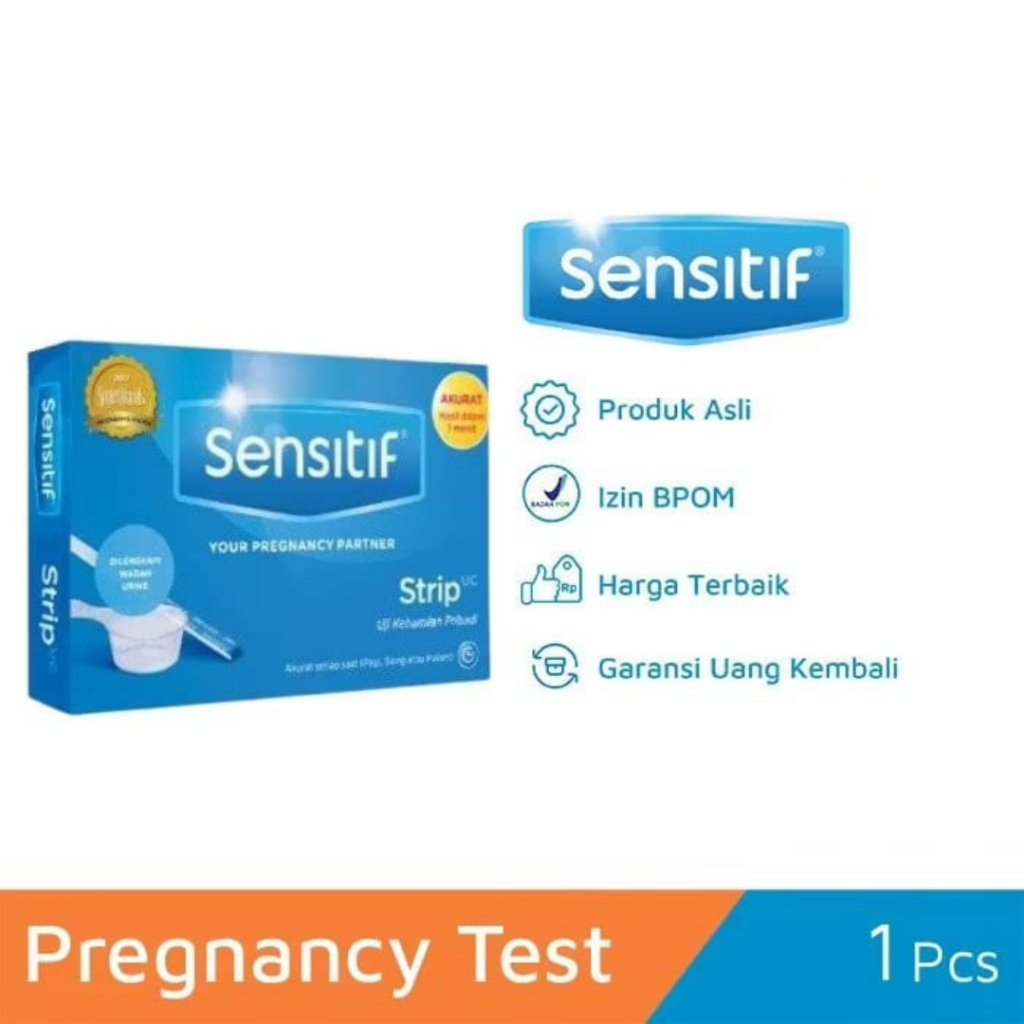 Sensitif Strip Test pack Alat Uji Kehamilan Hamil 1 Pcs