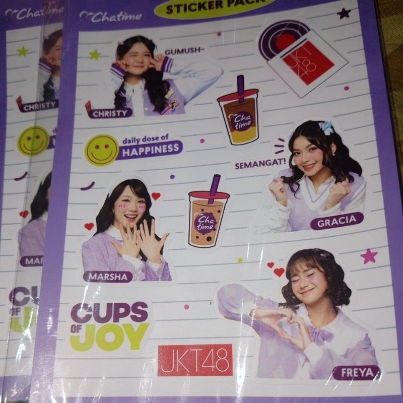 

sticker pack chatime jkt48 freya, christy, marsha, gracia