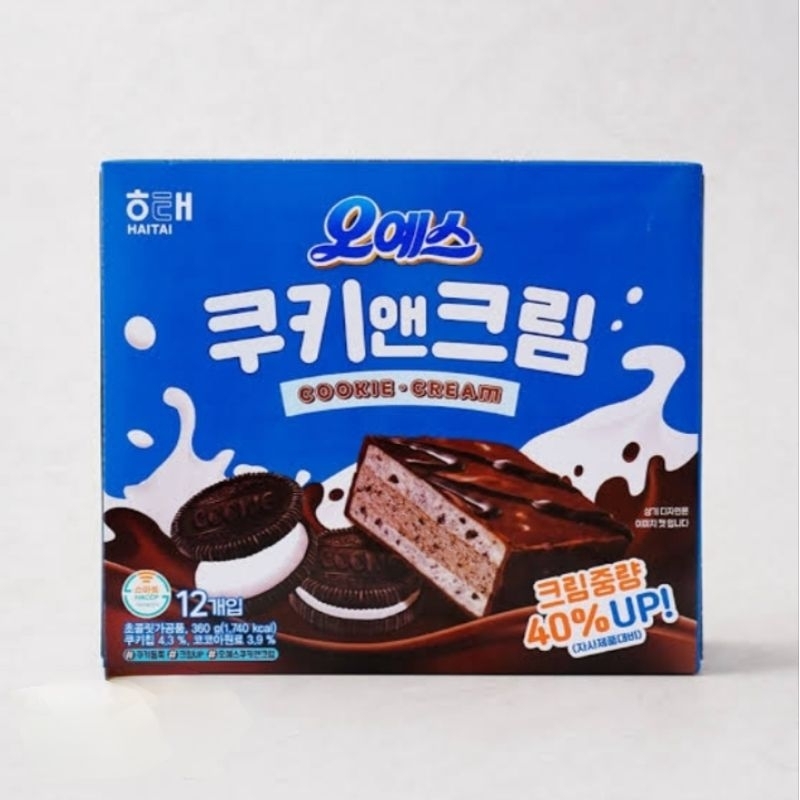 

Haitai oh yes cookie & cream 360gram Made in korea