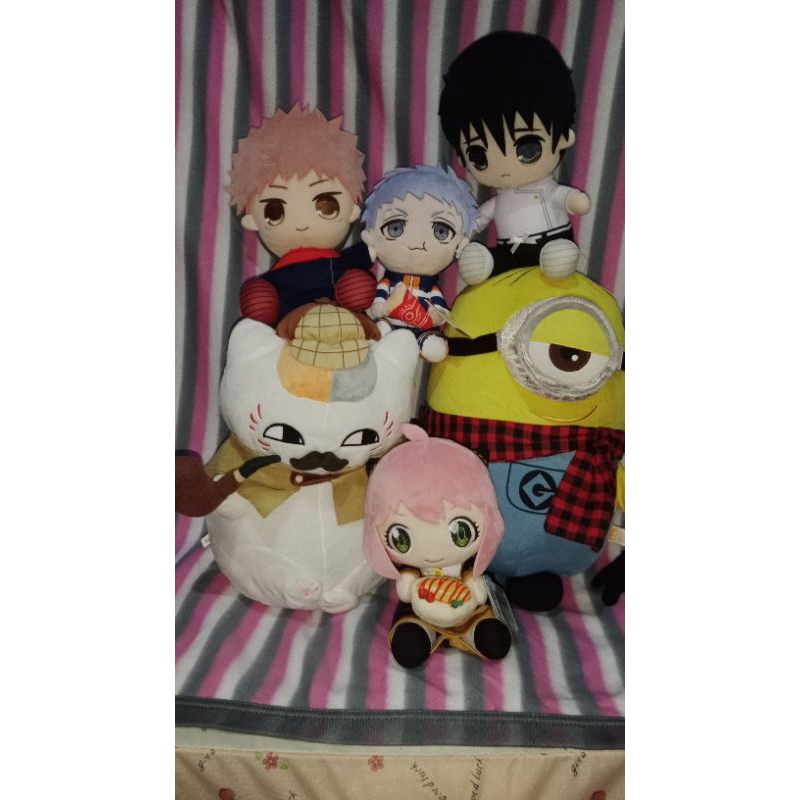 Boneka anime yuji, yuta, nyanko, anya, mitsuya, minion