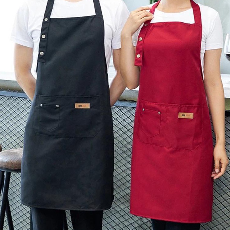 Terkini BP Apron Waterproof Celemek Masak Dapur Pria Wanita Chef Pelayan Cafe waiter Original Handma