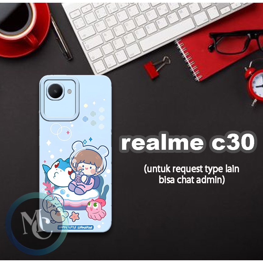 CC40/ Softcase karet lentur untuk realme c30/Motif cewek/case realme c30/kesing realme c30/silicon r