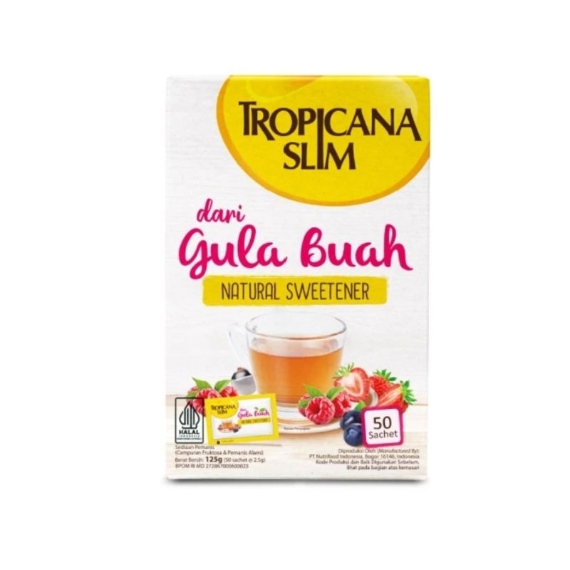 

Tropicana Slim Gula Buah 50 Sachet Pemanis Alami Natural Sweetener