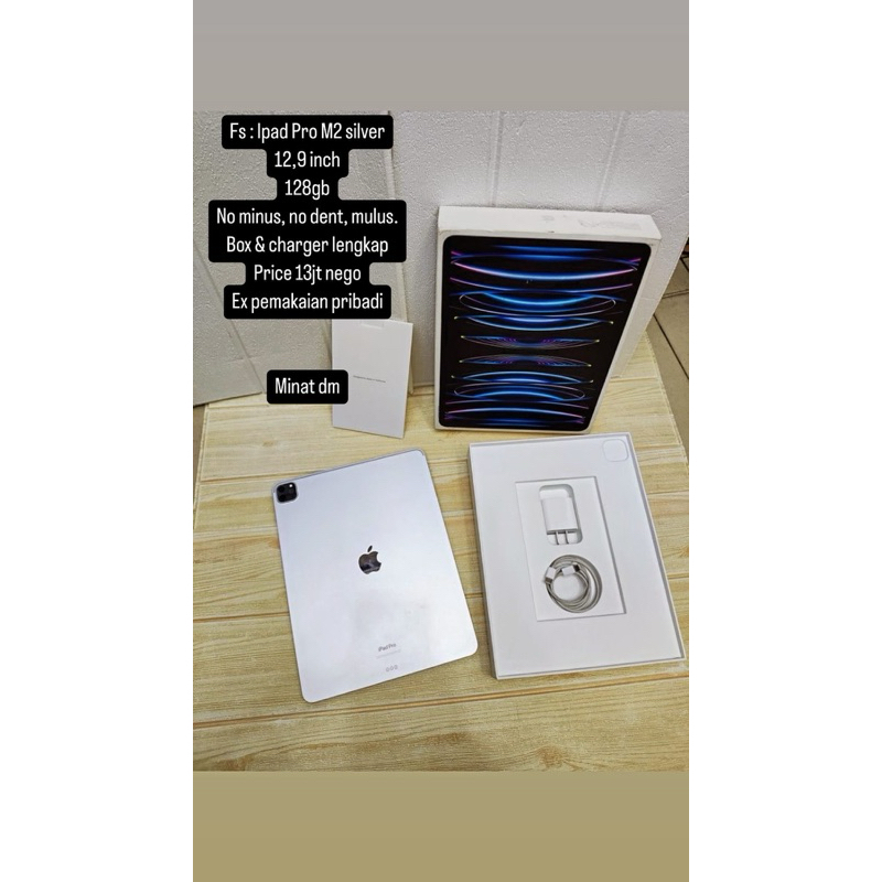 Ipad Pro m2 128gb silver
