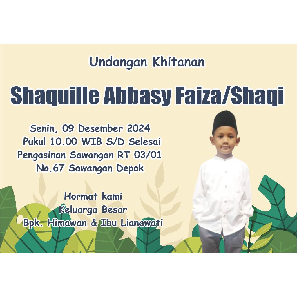 undangan kopi khitan / undangan mini / undangan kopi