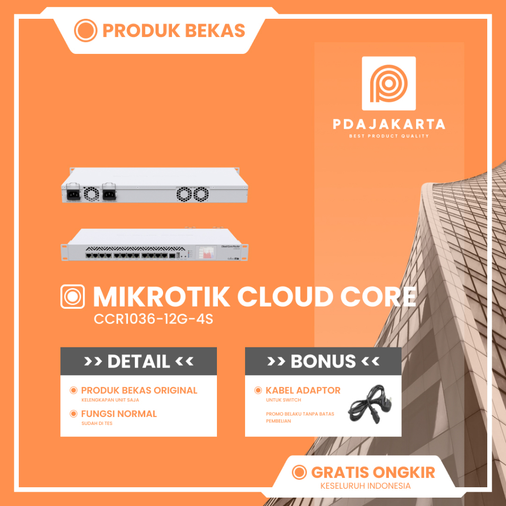 Mikrotik CCR1036-12G-4S Cloud Core Mikrotik Bekas Original