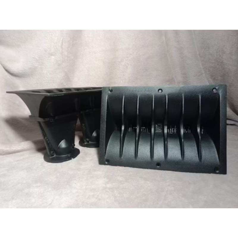 Horn harmonika dobel bahan aluminium untuk twiter 2x1inci ukuran 17cmx24,5cm drat baut