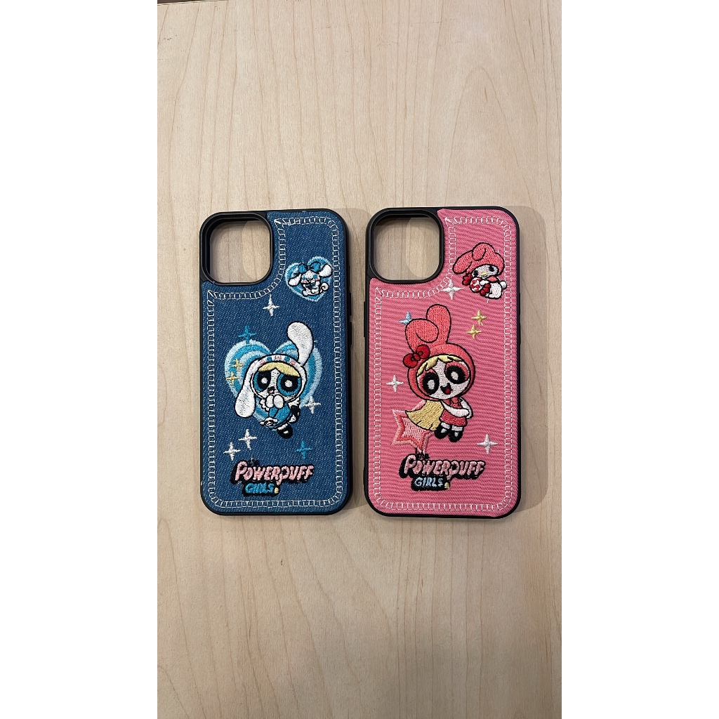 DENIM JEANS POWERPUFF GIRL CASE IPHONE READY STOCK