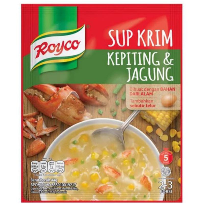 

Royco Sup Krim Instan Kepiting Jagung 44 g