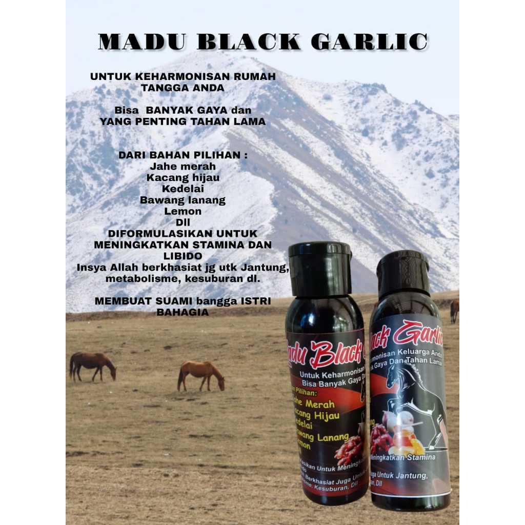 

Madu black garlik penambah stamina pria perkasa 100 ml