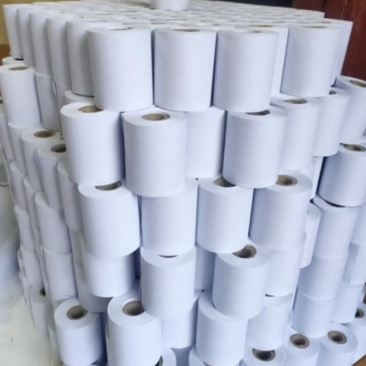 

Pusat Produsen Kertas struk kasir HVS 1Ply 58x48mm paket 1 roll struk printer kalkulator 5857mm