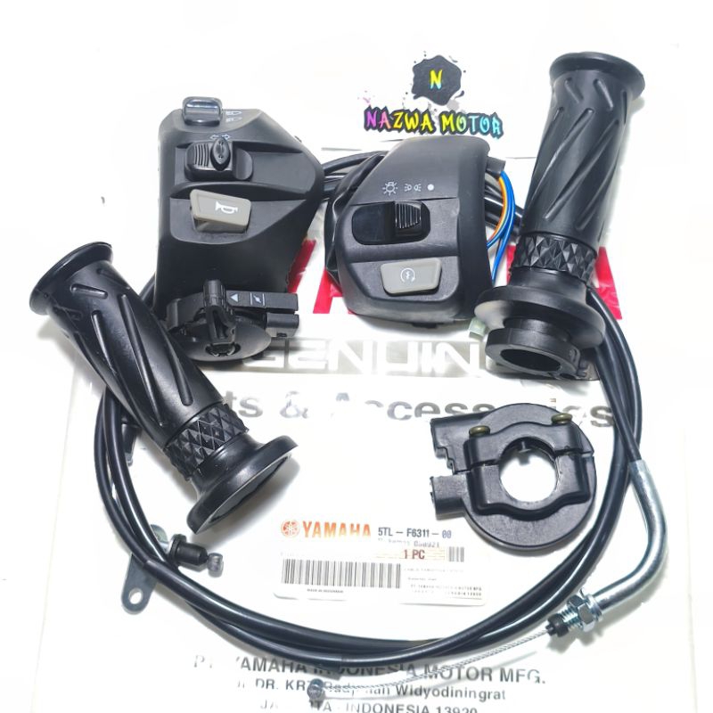 PAKET KABEL GAS + SAKLAR KANAN KIRI MIO SMILE MIO SPORTY MIO SOUL KARBU