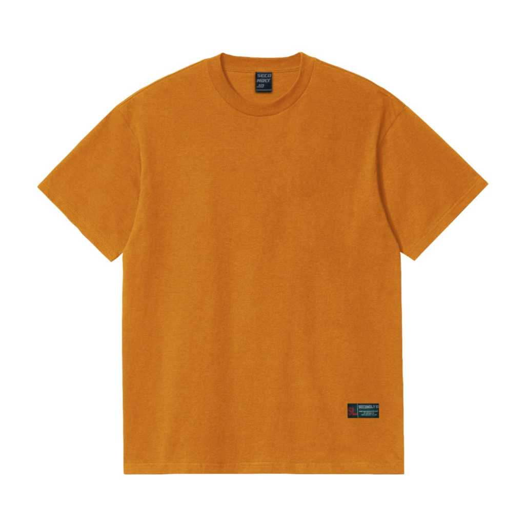 SECONDLY.ID - Kaos Polos Lengan Pendek Jumbo Mustard Tua 24s