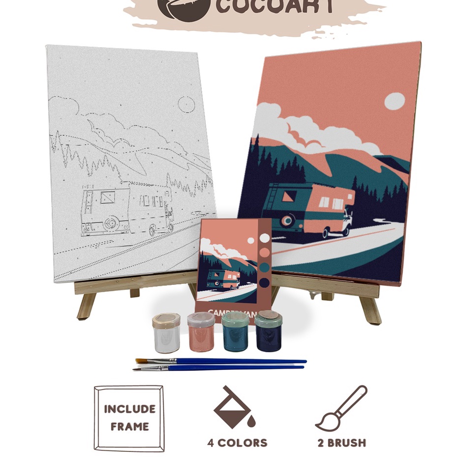 

Diskon Baru Paint By Number Kit Campervan Cocoartid I Kanvas 3 x 2 cm