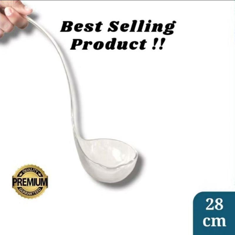 Centong Es Buah Transparan sendok sop soup besar bening Transparent