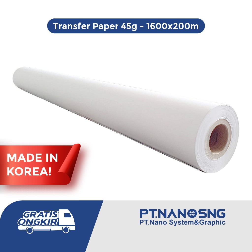 

TRANSFER PAPER MADE IN KOREA - 45g 1600x200m - Core 3
