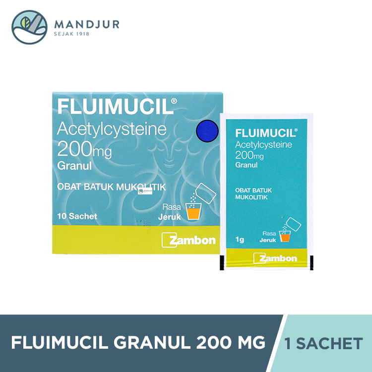 Fluimucil Granul 200 Mg - Obat Batuk Pengencer Dahak