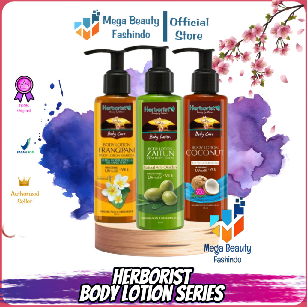 Herborist Body Lotion Zaitun | Coconut Oil | Frangipani 145ml