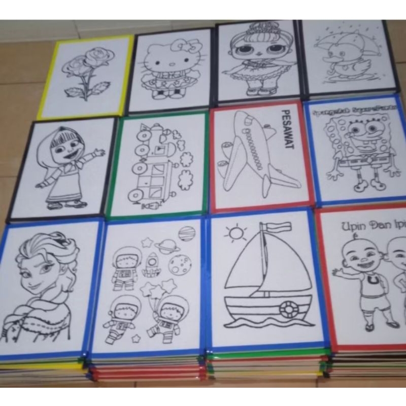 

styrofoam gambar di lis 12 pcs ukuran 25x35