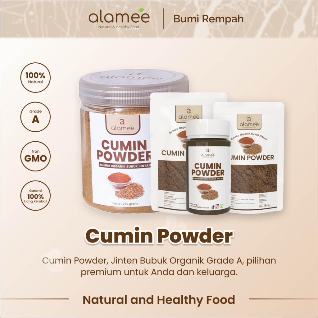 

ALAMEE Bumbu Dapur Jintan Bubuk Cumin Powder Bumbu Dapur Instan Jinten Ground Caraway Rempah Masak