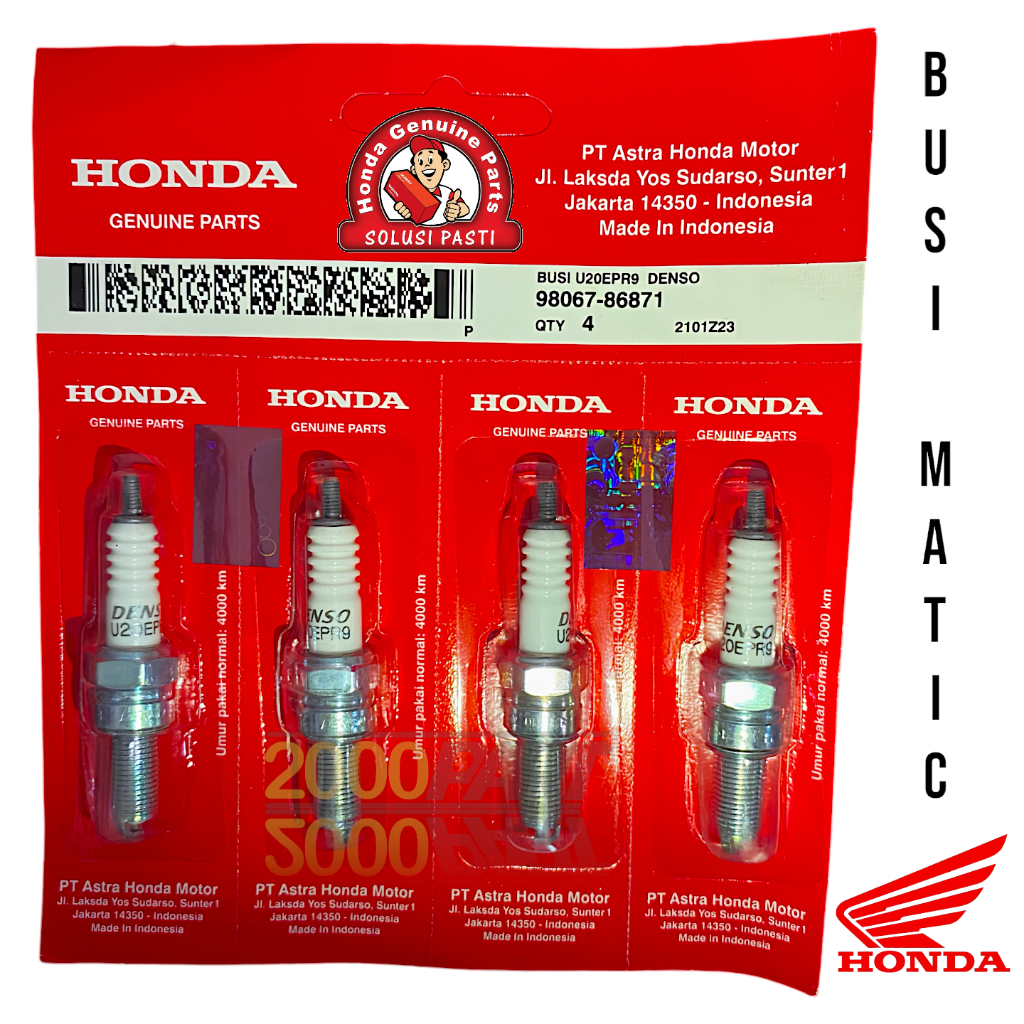 Busi Motor – SPARK PLUG U20EPR9 (Denso 98067 86871) Motor Matic