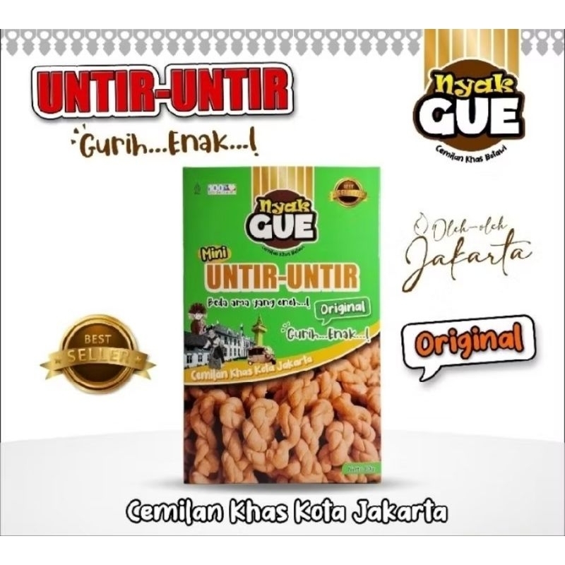 

Untir-Untir Mini Oleh Oleh Jakarta Khas Betawi Nyak Gue 80g