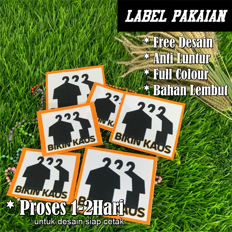

( TERMURAH ) Label Baju | 7.5 CM X 3 CM | Label Hijab | Label Kaos | Label Custom Nama | Free Desain