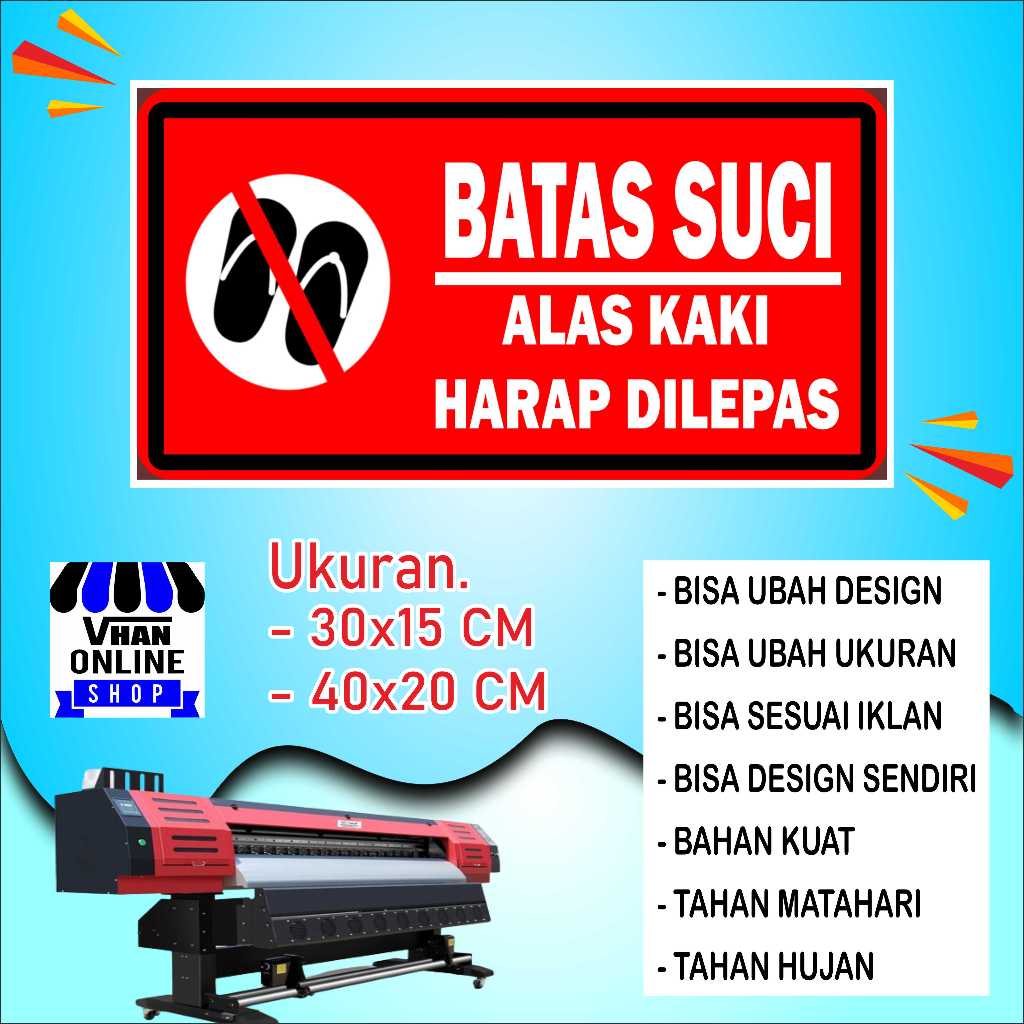 

Cetak Sticker Kata Batas Suci Bahan Cerah Merah