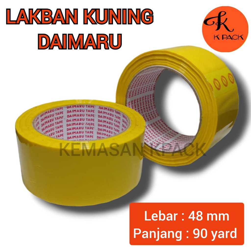 

LAKBAN DAIMARU WARNA KUNING OPP PLASTIK