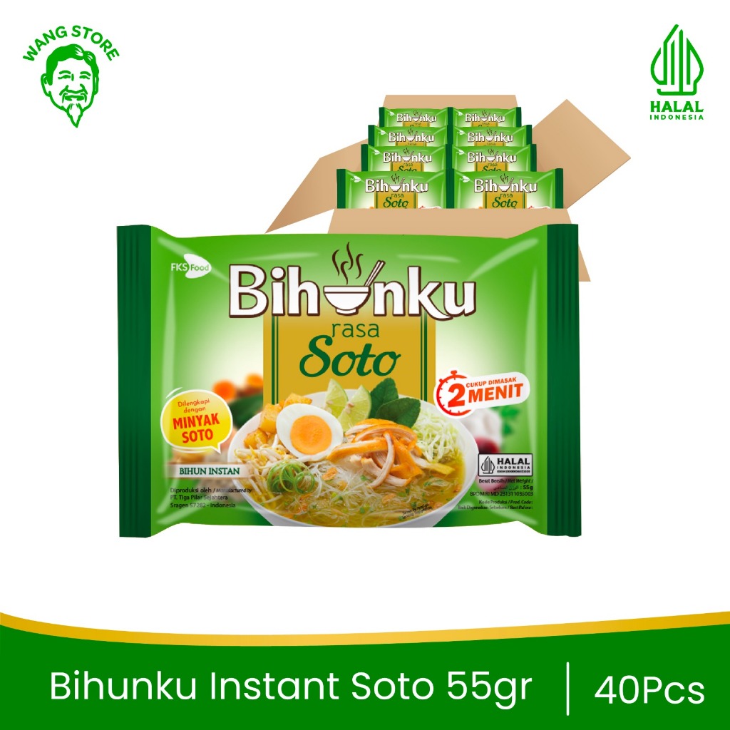 

Bihunku Instant - Soto - 1 karton - 40 Pcs - 55gr