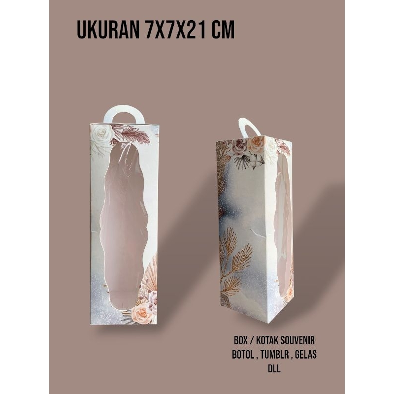 

box / kotak souvenir ukuran 7x7x21 cm ( min order 50 pcs )