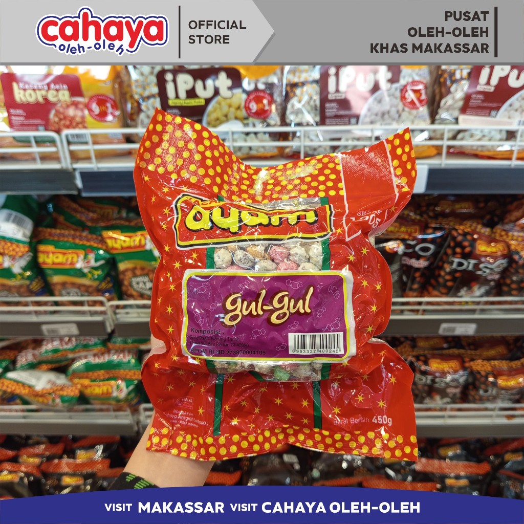 

Kacang Ayam Gul Gul / Kacang Gula Cahaya Oleh Oleh Khas Makassar 450gr