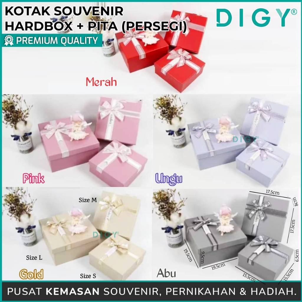 

Kotak Hardbox + Pita Persegi / Kotak Kado / Box Hadiah / Kotak Aksesoris Perhiasan / Gift Box / Kotak Hampers Natal / Kotak Souvenir