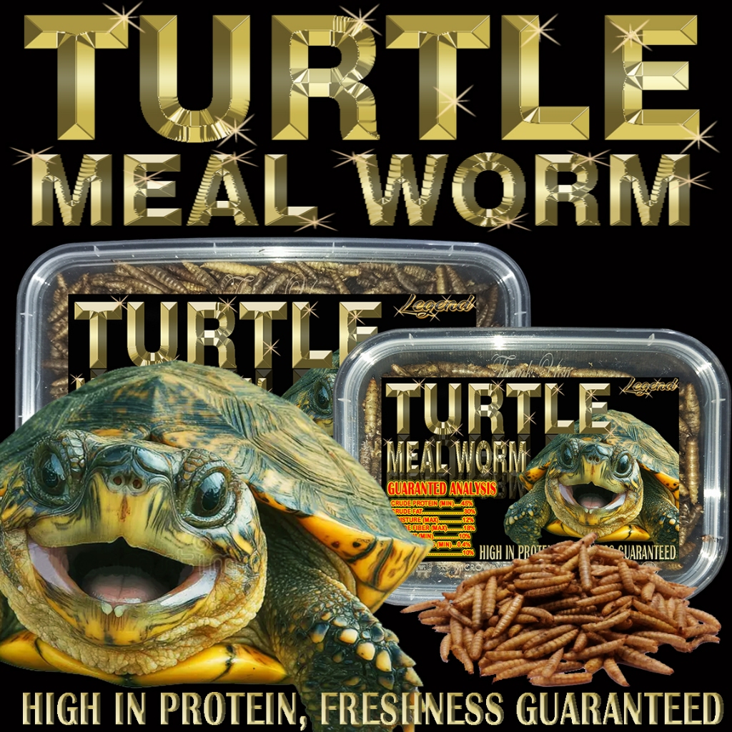 130GR TURTLE MEAL WORM MAKANAN KURA-KURA AIR BRAZIL CST AST RES MONBI RAZOR PICTA UNIFILIS PIPUT DAM