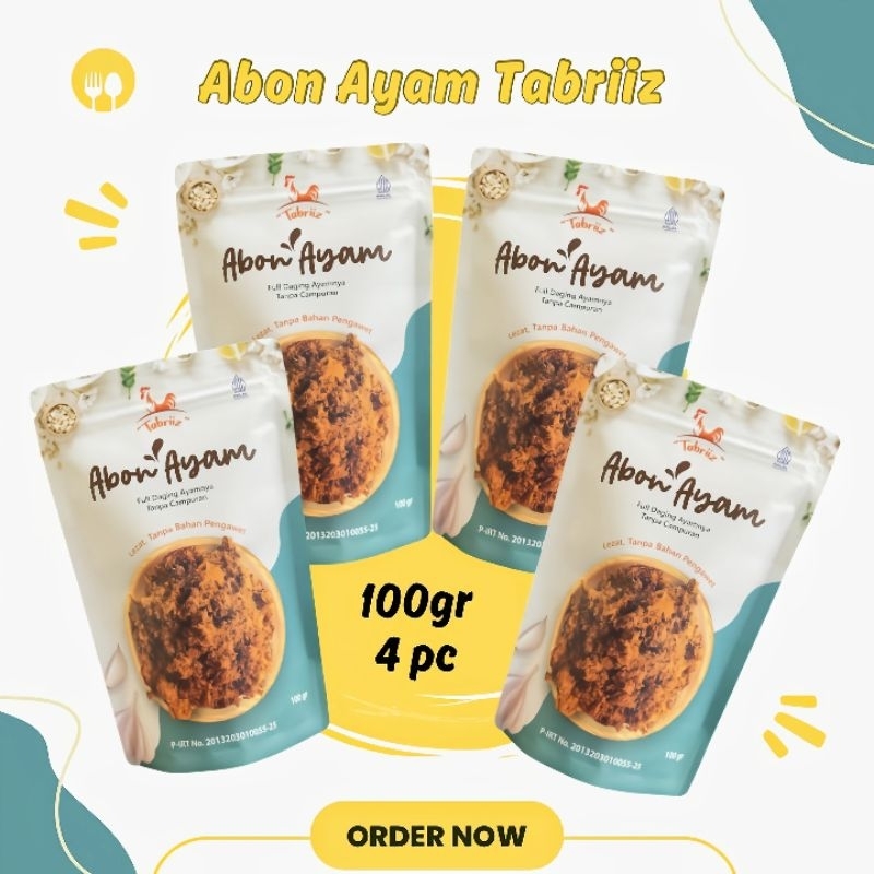 

4pc Abon Ayam Tabriiz Premium 100gr