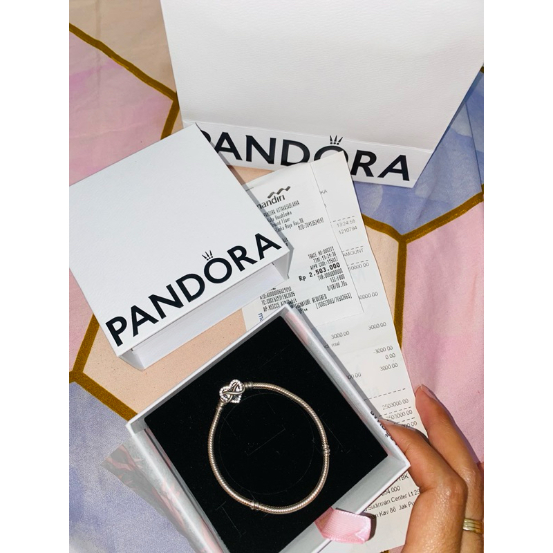 [ORI PRELOVED] Gelang Pandora Infinity Bracelet Original Size 17