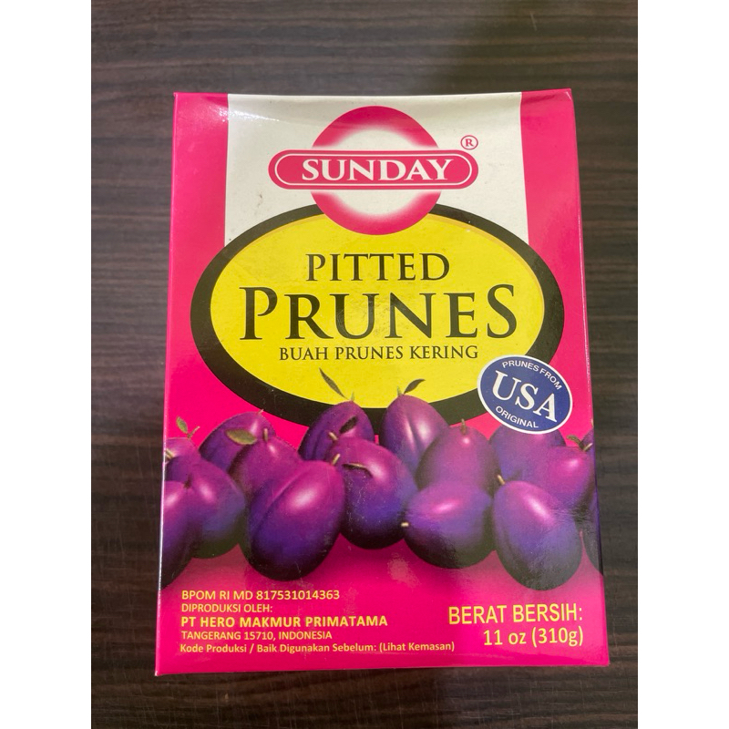 

sunday pitted prunes | buah prunes kering kemasan 310gr