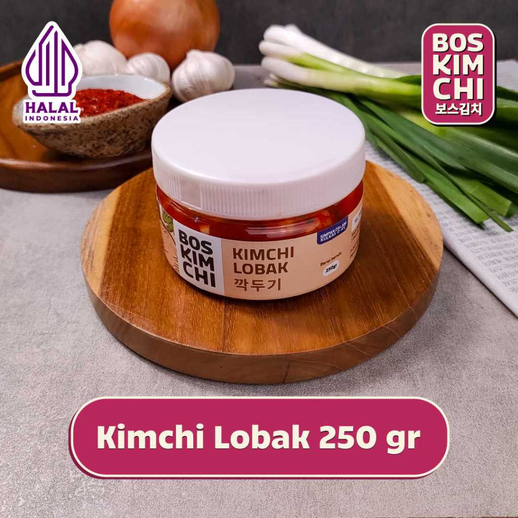 

Kimchi Lobak 250 gr Kemasan Toples | Boskimchi | Kkakdugi Kimchi Jar