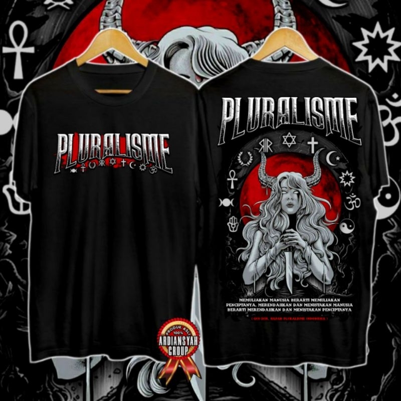 Kaos PLURALISME keren sablon standar oblong