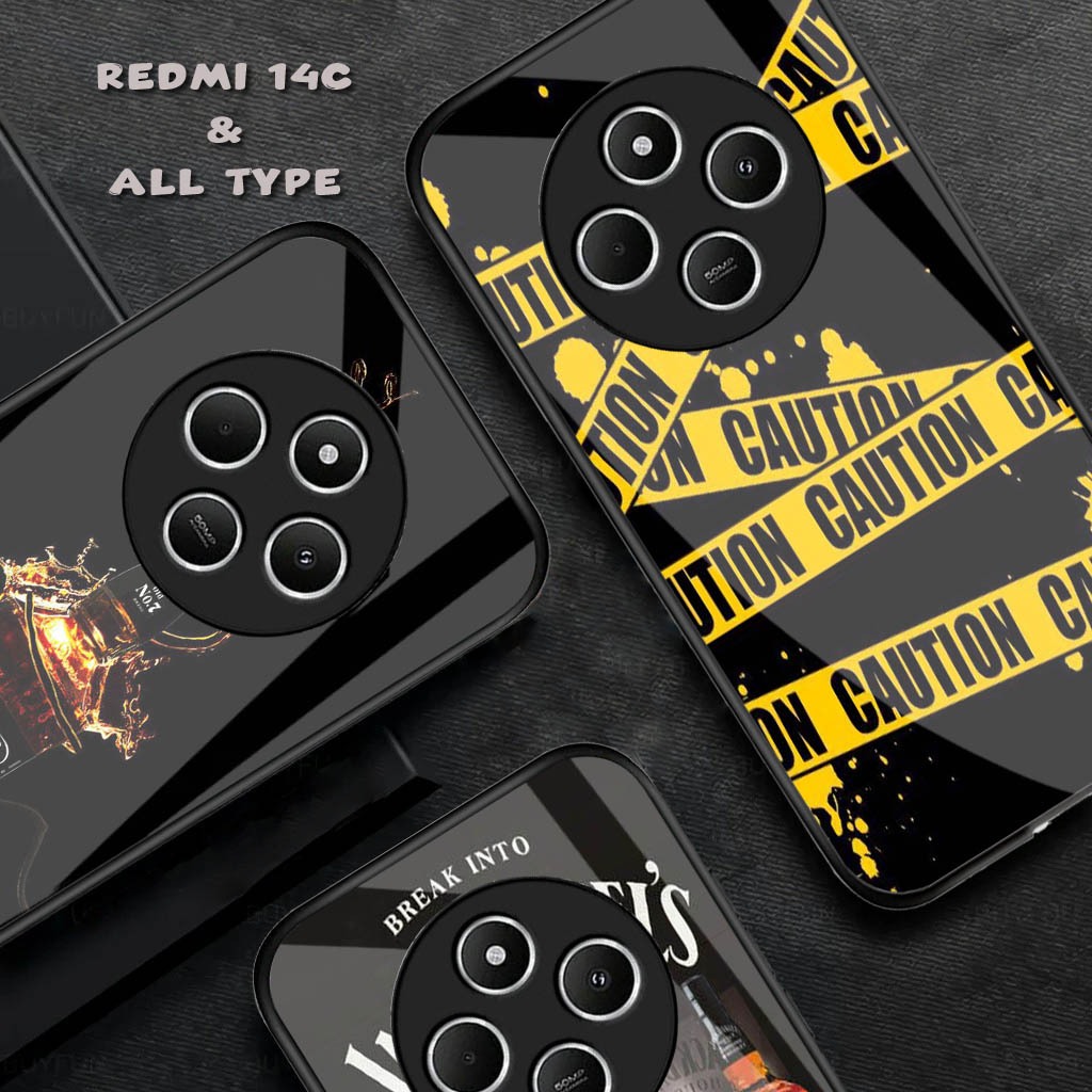 [FK-73] Softcase Glossy Glass Redmi 14C Terbaru Silikon For - Redmi 14C - Kesing Redmi 14C Terbaru -