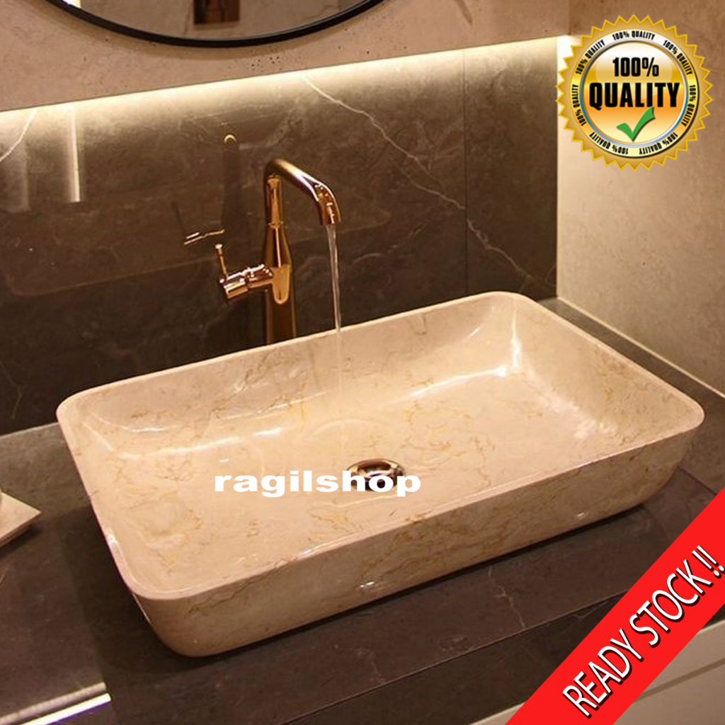 Wastafel Marmer Kotak Dinding Halus Luar Dalam New Normal Baru Asli Batu Alam Tulungagung Ragilshop