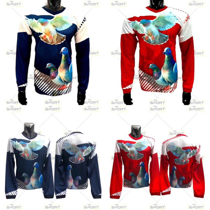 JERSEY DEWASA MERPATI OBLONG LENGAN PANJANG / BAJU BALAP MERPATI DEWASA DEY FIT / KAOS LENGAN PANJAN