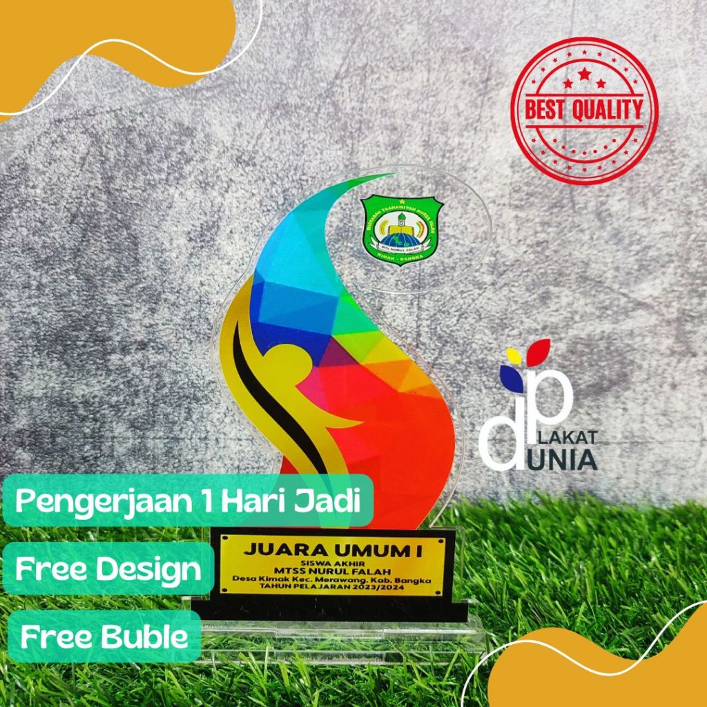 Plakat Akrilik | Plakat Akrilik Custom | Plakat Penghargaan | Plakat Juara | Plakat Kkn | Plakat