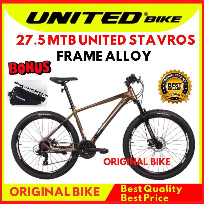 SEPEDA MTB 27,5 UNITED STAVROS FRAME ALLOY 24SPEED SHIMANO NEW