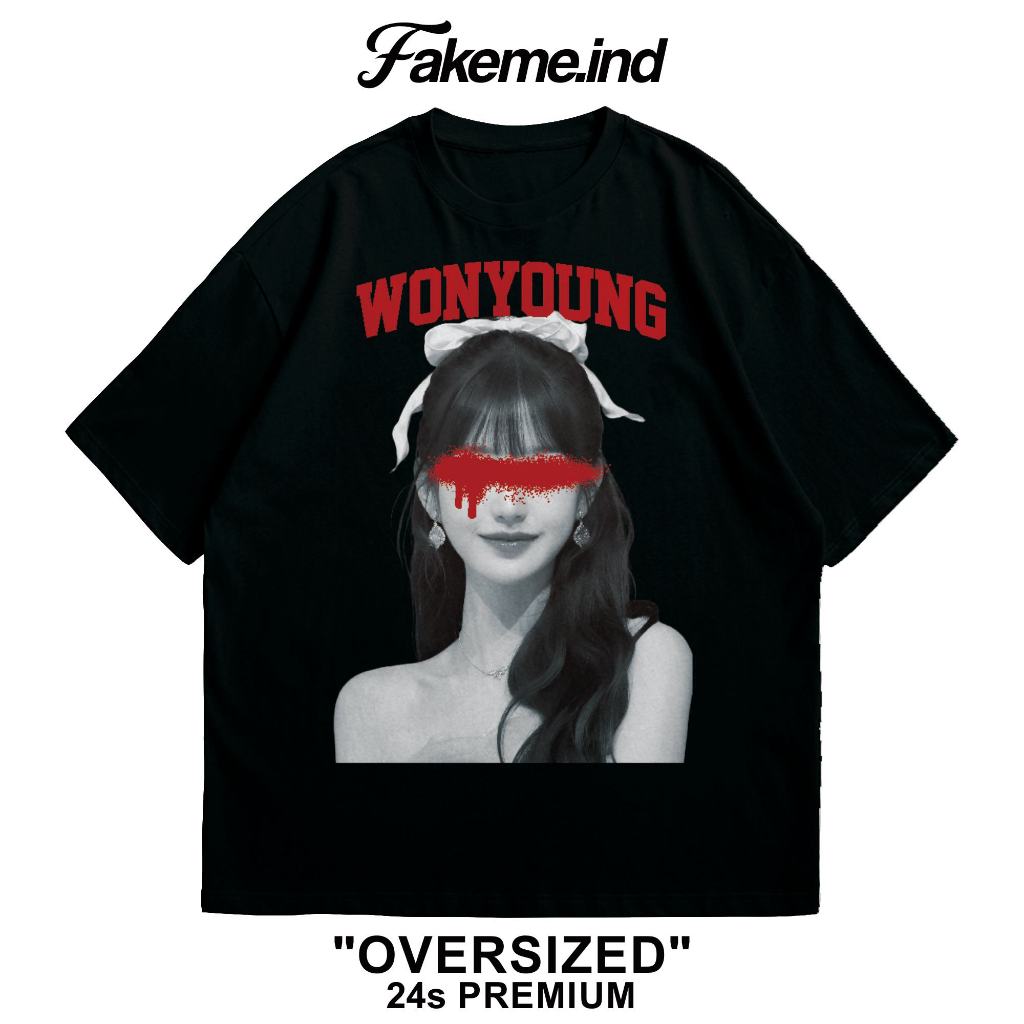 Tshirt Wonyoung IVE Kaos Kpop Oversize - Fakeme.ind