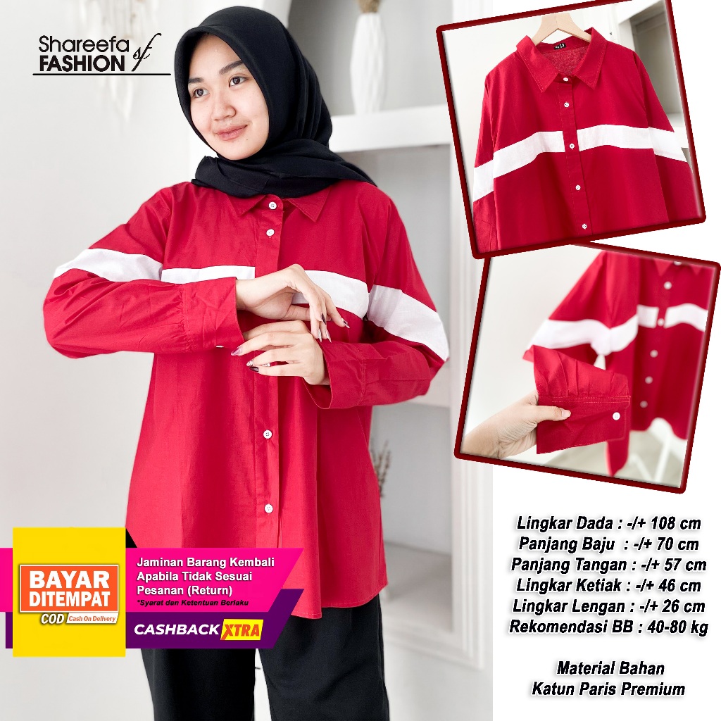 Nando Shirt - Kemeja Wanita Kekinian korean Style | Outfit Wanita Kekinian | Kemeja Oversize Wanita