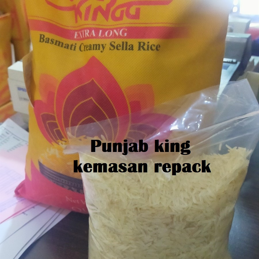 

Beras Basmati PUNJAB KING Basmati Creamy Sella RIce 1 KG REPACKING